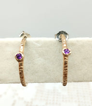 将图片加载到图库查看器,Orecchini bronzo, Ametista JINN