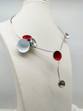 将图片加载到图库查看器,Collana argento e smalto VULCANO