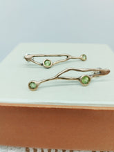 将图片加载到图库查看器,Orecchini bronzo, peridoto ALGHE