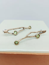 将图片加载到图库查看器,Orecchini bronzo, peridoto ALGHE