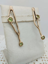 将图片加载到图库查看器,Orecchini bronzo, peridoto ALGHE