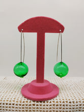 将图片加载到图库查看器,Orecchini vetro BOLLA  verde bottiglia
