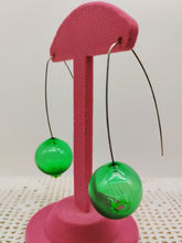 将图片加载到图库查看器,Orecchini vetro BOLLA  verde bottiglia
