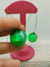 将图片加载到图库查看器,Orecchini vetro BOLLA Verde bottiglia