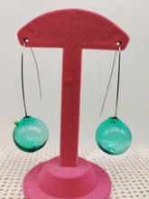 将图片加载到图库查看器,Orecchini vetro BOLLA Verde smeraldo