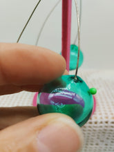 将图片加载到图库查看器,Orecchini vetro BOLLA Verde smeraldo