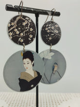 将图片加载到图库查看器,Orecchini alluminio, argento e carta laccata