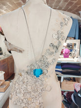 将图片加载到图库查看器,Collana vetro QUADRO Celeste Brillante