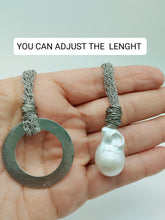 Carica l'immagine nel visualizzatore di Gallery, Collana argento e perla MONOC BIG WHITE