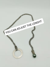 将图片加载到图库查看器,Collana argento e perla MONOC TAHITI