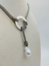 Carica l'immagine nel visualizzatore di Gallery, Collana argento e perla MONOC BIG WHITE