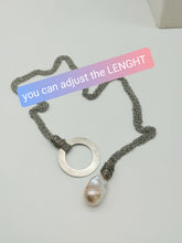 Charger l'image dans la galerie, Collana argento e perla MONOC BIG PEACH