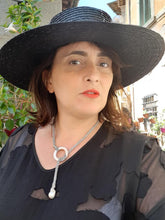 将图片加载到图库查看器,Collana argento e perla MONOCERCHIO