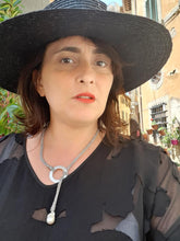 将图片加载到图库查看器,Collana argento e perla MONOCERCHIO
