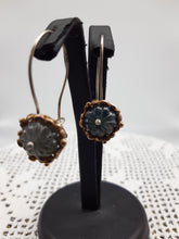 将图片加载到图库查看器,Orecchini bronzo, argento e tormalina verde