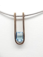 Carica l'immagine nel visualizzatore di Gallery, Collana argento, bronzo e topazio BAHAUS