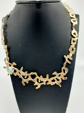 Carica l'immagine nel visualizzatore di Gallery, Collana gold plated e acquamarina SEGNO