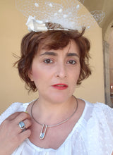 Carica l'immagine nel visualizzatore di Gallery, Collana argento, bronzo e topazio BAHAUS