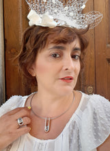 Carica l'immagine nel visualizzatore di Gallery, Collana argento, bronzo e topazio BAHAUS