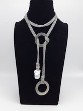 将图片加载到图库查看器,Collana argento e perla DOPPIO CERCHIO