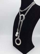 将图片加载到图库查看器,Collana argento e perla DOPPIO CERCHIO