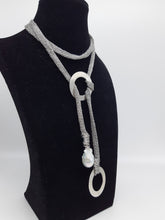 将图片加载到图库查看器,Collana argento e perla DOPPIO CERCHIO