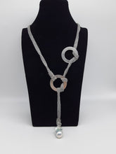 将图片加载到图库查看器,Collana argento e perla DOPPIO CERCHIO