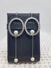 将图片加载到图库查看器,Orecchini pendolo argento e perla naturale