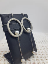 将图片加载到图库查看器,Orecchini pendolo argento e perla naturale