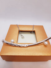 将图片加载到图库查看器,Collana argento e perla MEZZA LUNA