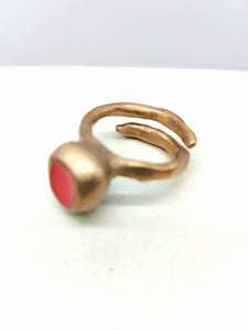 Anello bronzo e smalto PERLA  size 7 / 8