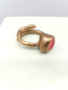 Anello bronzo e smalto PERLA  size 7 / 8