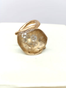 Anello bronzo e smalto, ANEMONE CRISTALLI size 8