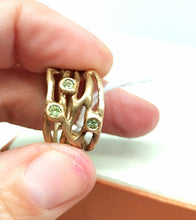 将图片加载到图库查看器，Anello bronzo e peridoto  MISURA 10 / 11