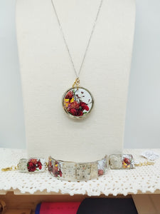 Collana con orologio 287 Rosso