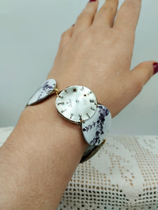 Bracciale orologi ROTONDI FIORI NERI 72