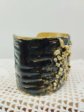 Carica l&#39;immagine nel visualizzatore di Gallery, Bracciale bronzo e smalto BAHARY nero