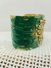 将图片加载到图库查看器，Bracciale bronzo e smalto BAHARY verde