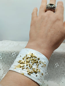 Bracciale bronzo e smalto BAHARY white