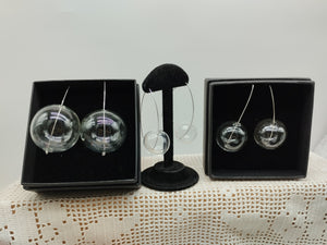 Orecchini vetro e silver Medium BALLS