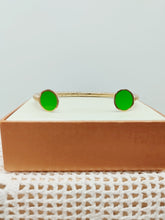 Carica l&#39;immagine nel visualizzatore di Gallery, Bracciale bronzo e smalto VERDE ACIDO