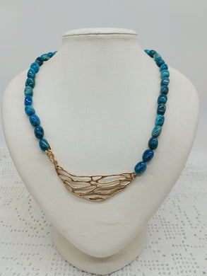 Collana bronzo, APATITE  ALGHE