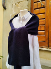 Carica l&#39;immagine nel visualizzatore di Gallery, Sciarpa Cashmere BLU NAVY