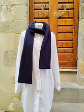 Carica l&#39;immagine nel visualizzatore di Gallery, Sciarpa Cashmere BLU NAVY