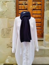 Carica l&#39;immagine nel visualizzatore di Gallery, Sciarpa Cashmere BLU NAVY