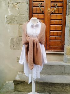 Sciarpa Cashmere Spighe CARAMEL