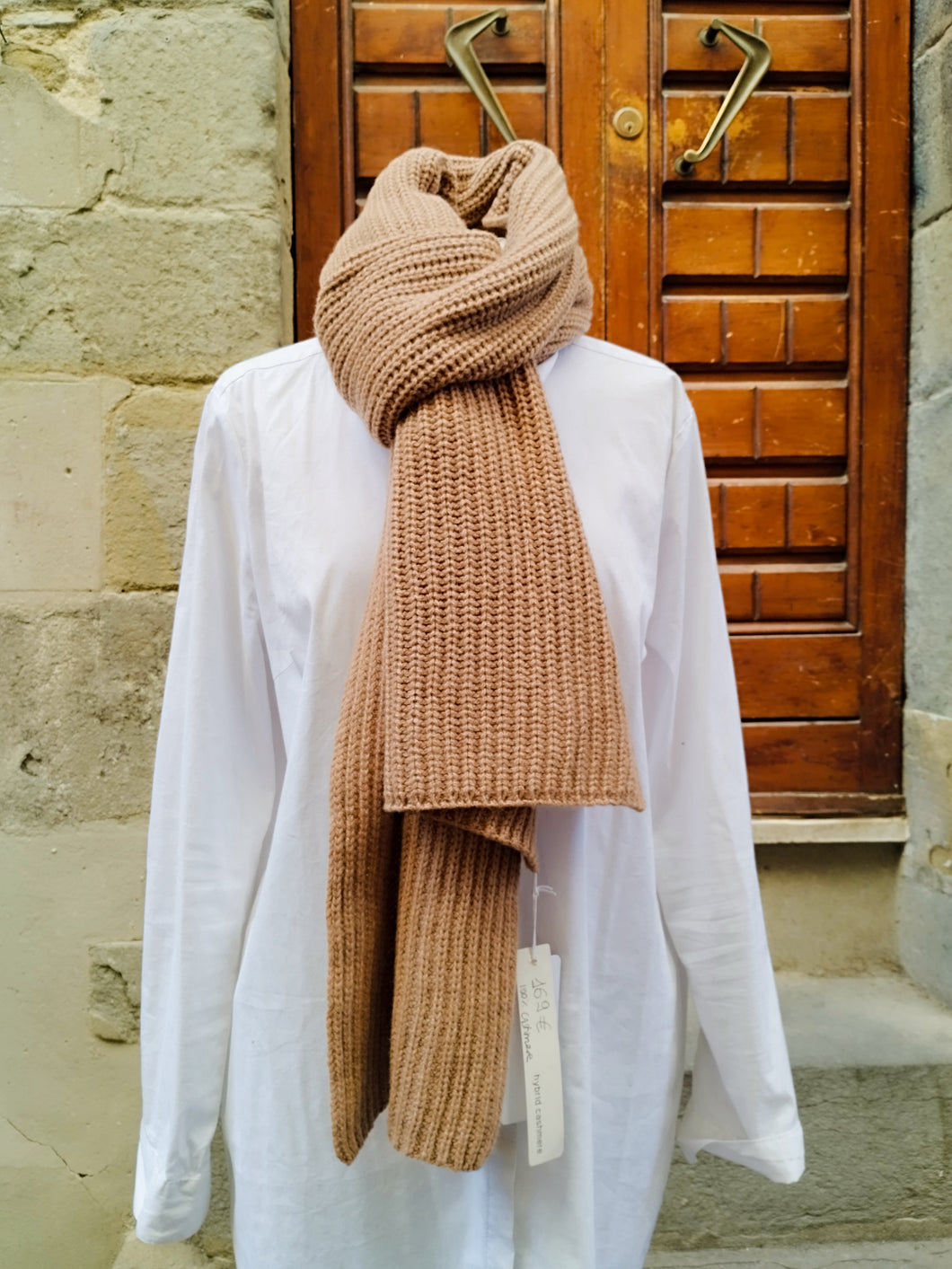 Sciarpa Cashmere Spighe CARAMEL