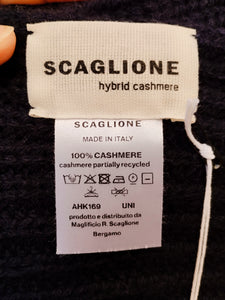 Sciarpa Cashmere Spighe BLU NAVY