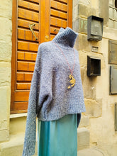 Carica l&#39;immagine nel visualizzatore di Gallery, Maxi Pull Cashmere Muline DENIM