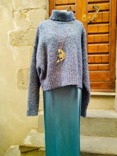 Carica l&#39;immagine nel visualizzatore di Gallery, Maxi Pull Cashmere Muline DENIM